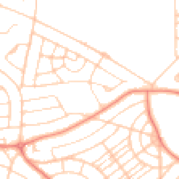 Daytime road noise heatmap for S5 8DN