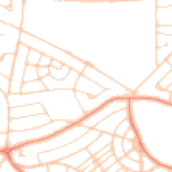 Daytime road noise heatmap for S5 8ED