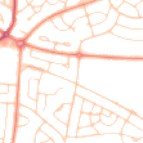 Daytime road noise heatmap for S5 8EF