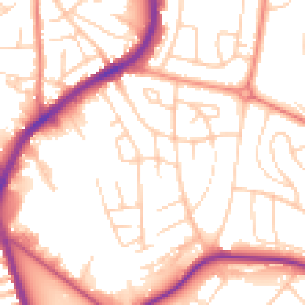Daytime road noise heatmap for S5 8LJ