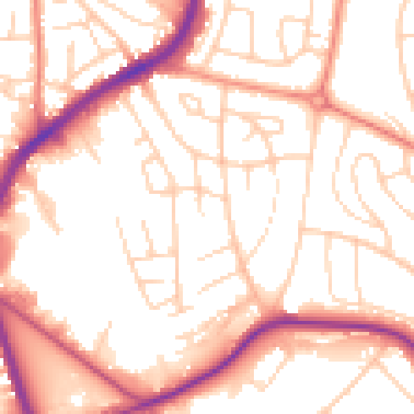 Daytime road noise heatmap for S5 8PB