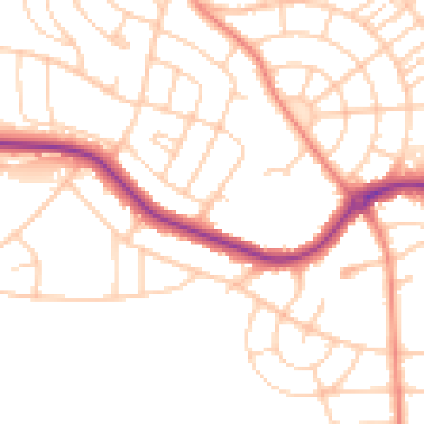 Daytime road noise heatmap for S5 8RJ