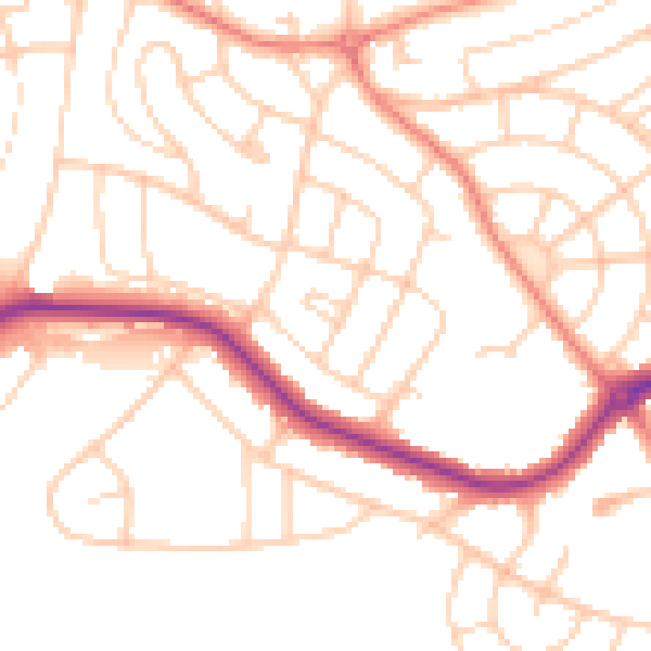 Daytime road noise heatmap for S5 8RR