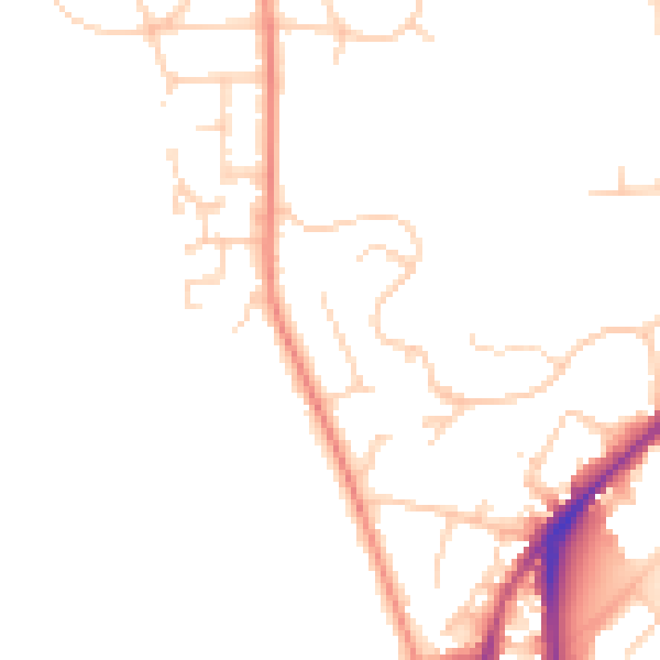 Daytime road noise heatmap for S5 8XW