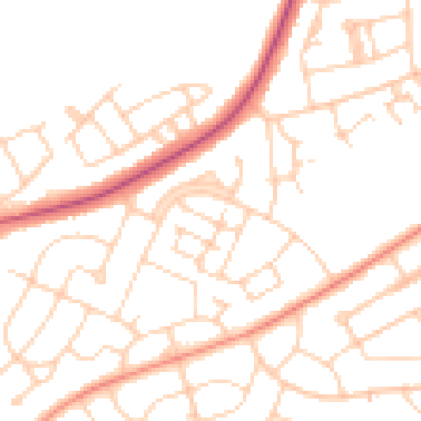 Daytime road noise heatmap for S5 9BJ
