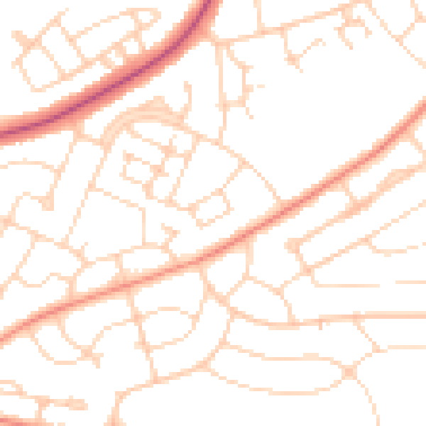 Daytime road noise heatmap for S5 9BL