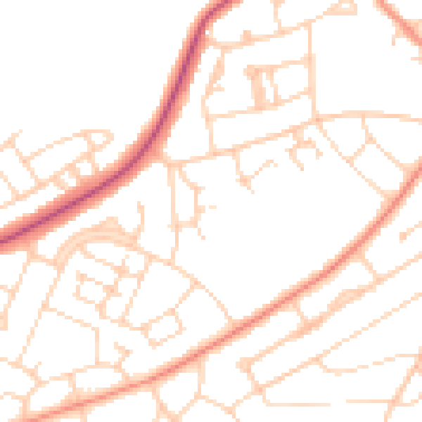 Daytime road noise heatmap for S5 9BQ