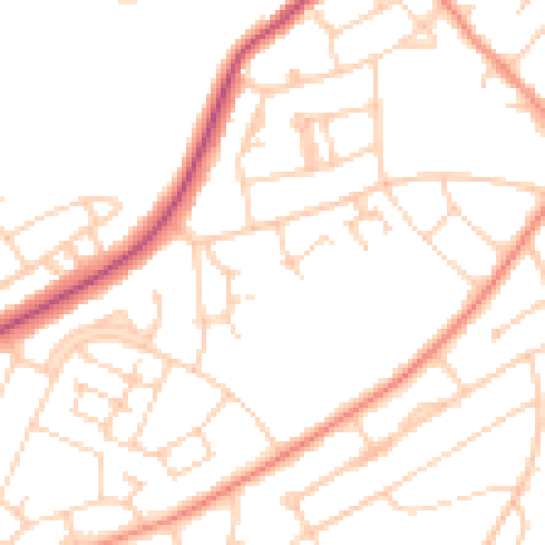 Daytime road noise heatmap for S5 9BT