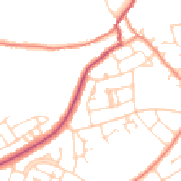 Daytime road noise heatmap for S5 9DG