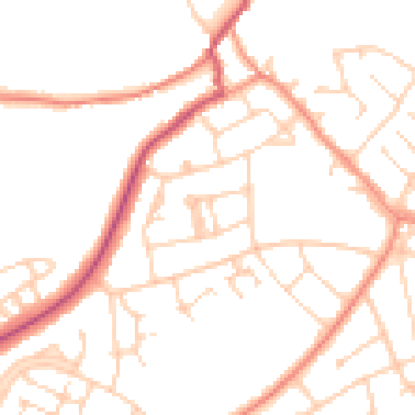 Daytime road noise heatmap for S5 9DJ
