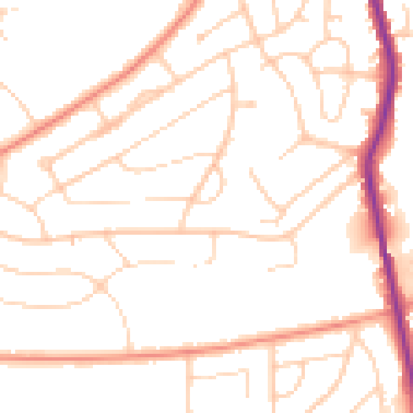 Daytime road noise heatmap for S5 9FR
