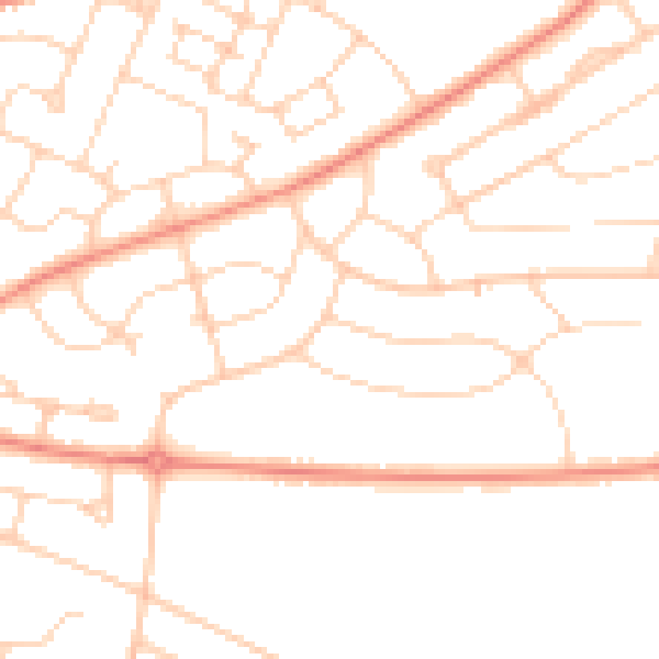 Daytime road noise heatmap for S5 9LJ