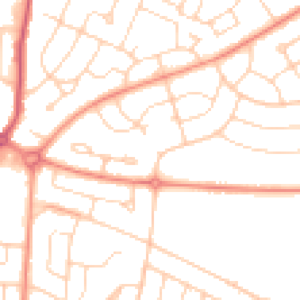 Daytime road noise heatmap for S5 9PD
