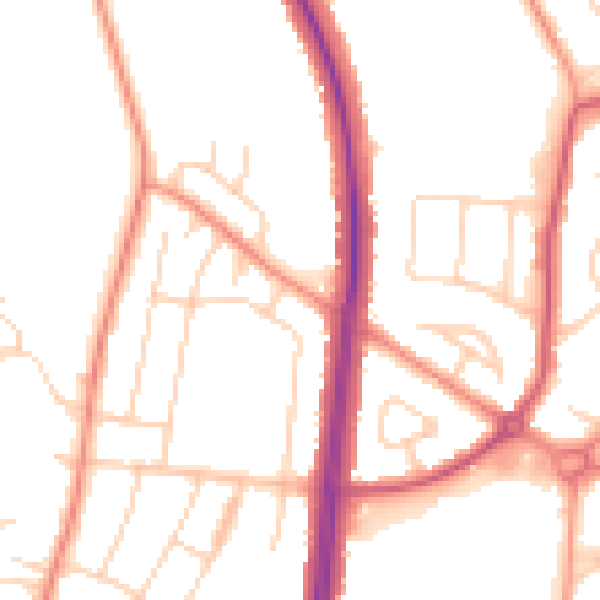Daytime road noise heatmap for S6 1AG