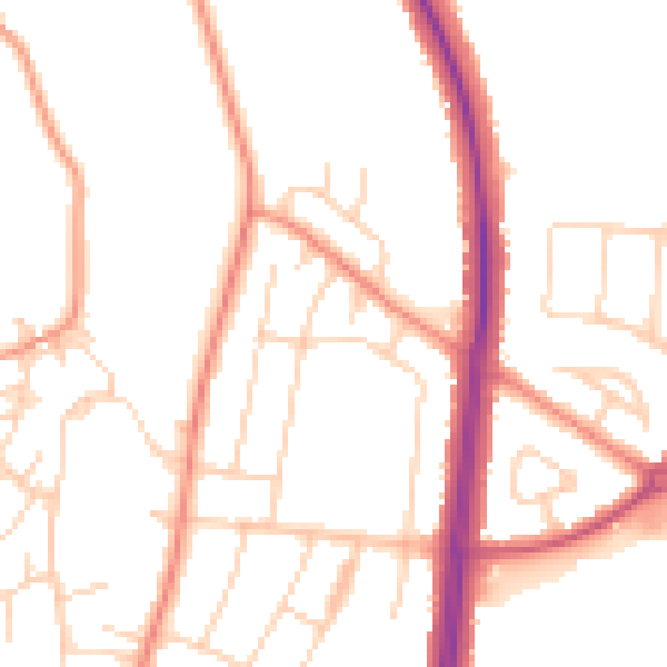Daytime road noise heatmap for S6 1AX