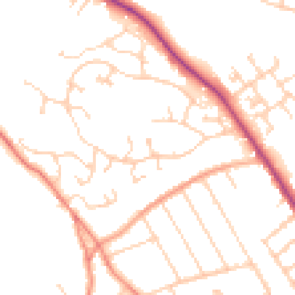 Daytime road noise heatmap for S6 1TZ