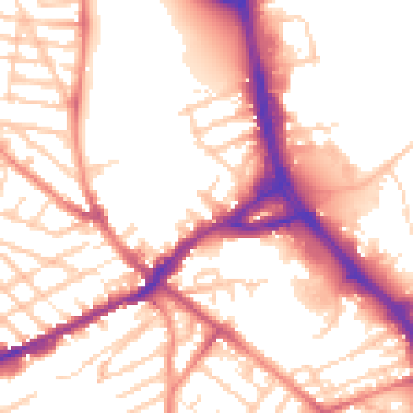 Daytime road noise heatmap for S6 2BA