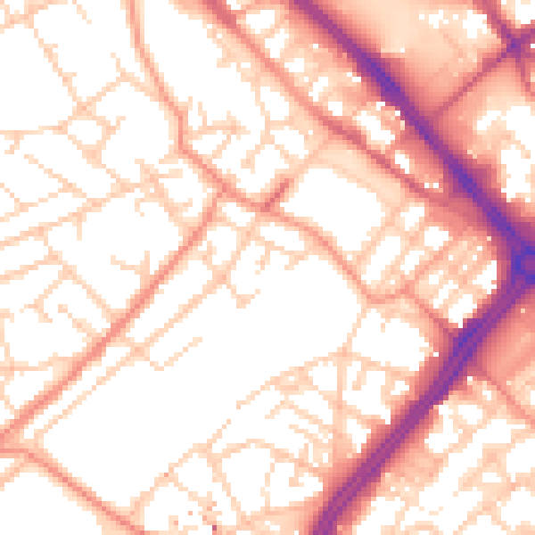 Daytime road noise heatmap for S6 3DA