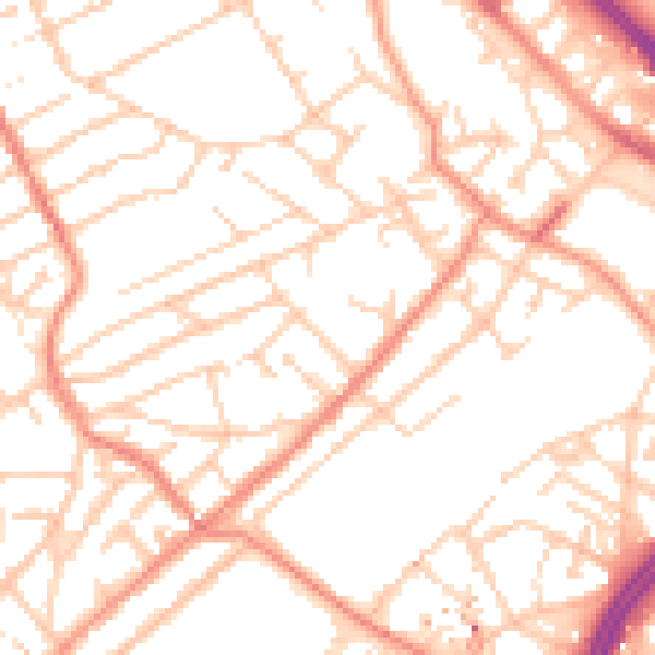 Daytime road noise heatmap for S6 3FY