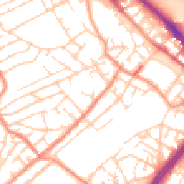 Daytime road noise heatmap for S6 3GS