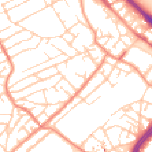 Daytime road noise heatmap for S6 3GT