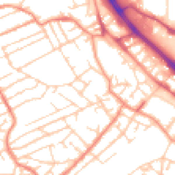 Daytime road noise heatmap for S6 3JS
