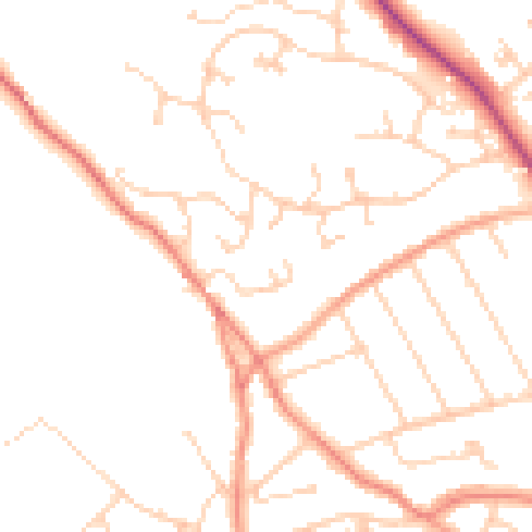 Daytime road noise heatmap for S6 4DD