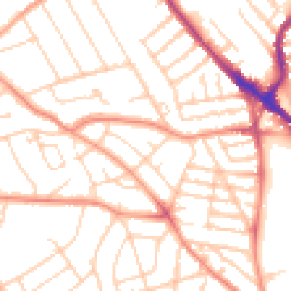 Daytime road noise heatmap for S6 4EJ
