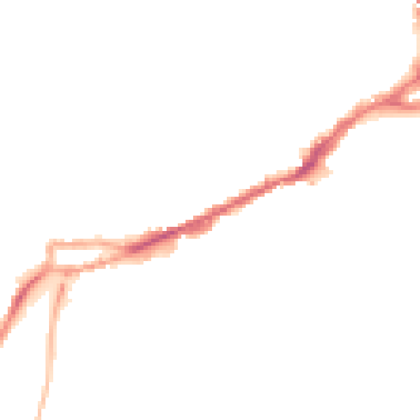 Night-time road noise heatmap for S6 4JW