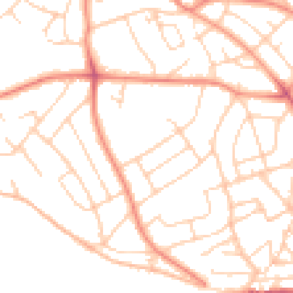 Daytime road noise heatmap for S6 4WS