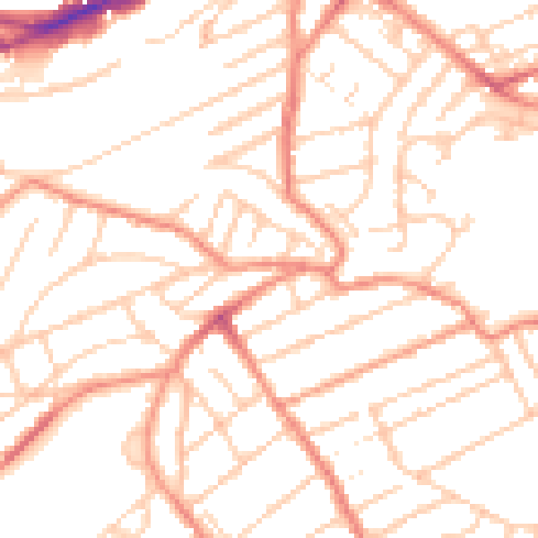 Daytime road noise heatmap for S6 5AJ