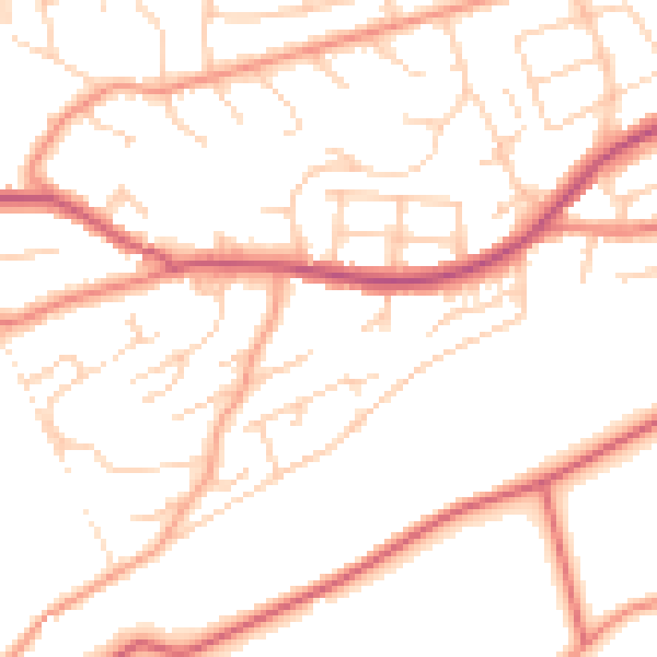 Daytime road noise heatmap for S6 5PP