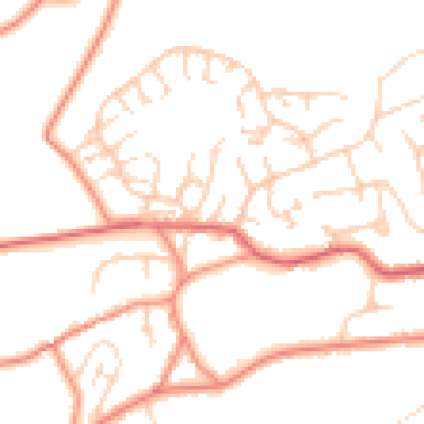 Daytime road noise heatmap for S6 6BL