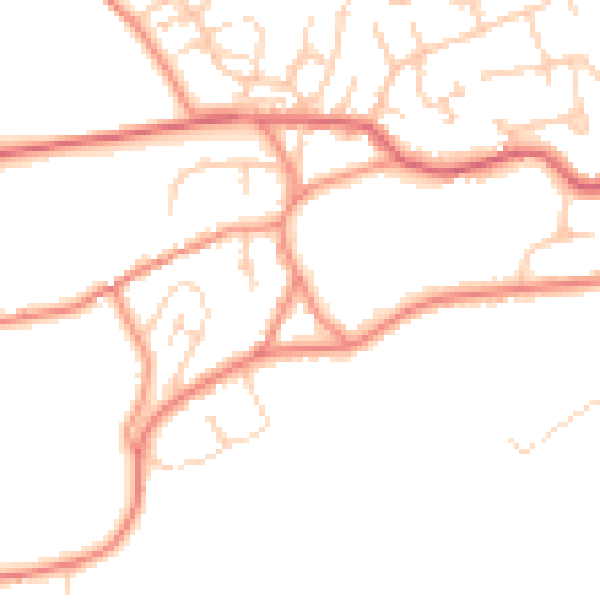 Daytime road noise heatmap for S6 6DB