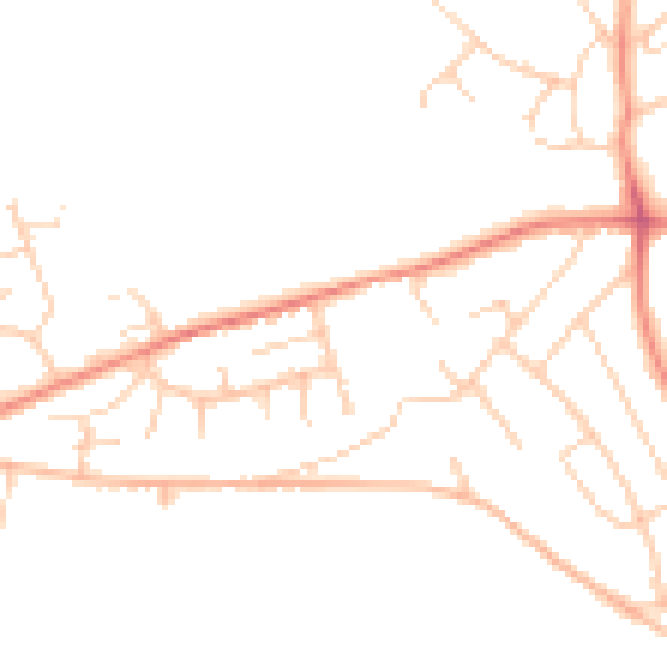 Daytime road noise heatmap for S6 6TF