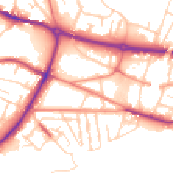 Daytime road noise heatmap for S61 1AH