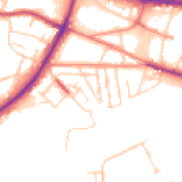 Daytime road noise heatmap for S61 1DE