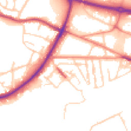 Daytime road noise heatmap for S61 1DT