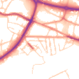 Daytime road noise heatmap for S61 1DU