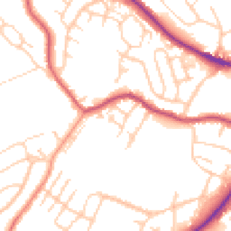 Daytime road noise heatmap for S61 1ET