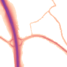 Night-time road noise heatmap for S61 2FF
