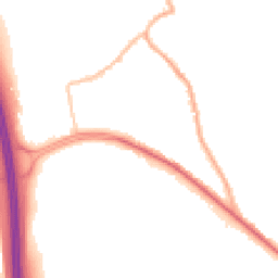 Night-time road noise heatmap for S61 2FG