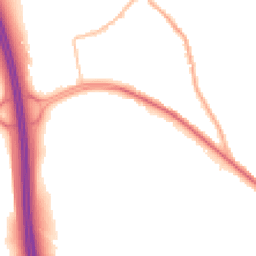 Night-time road noise heatmap for S61 2FQ