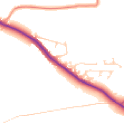 Daytime road noise heatmap for S61 2SR