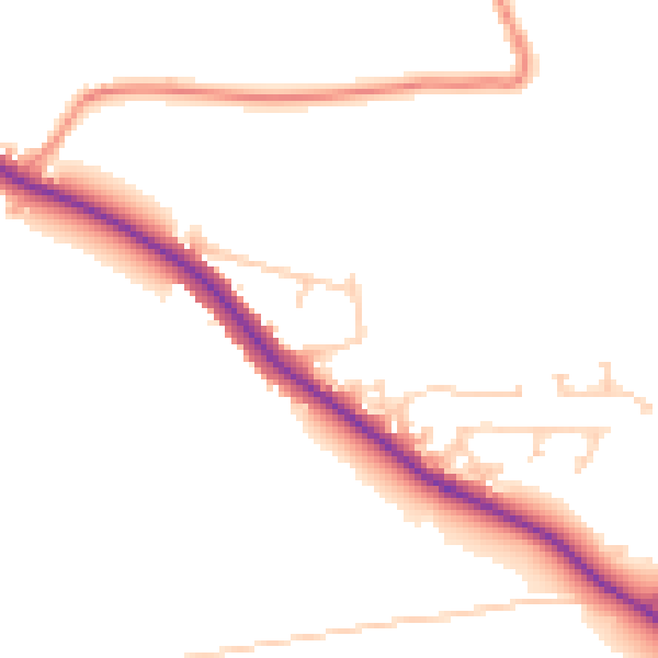 Daytime road noise heatmap for S61 2ST