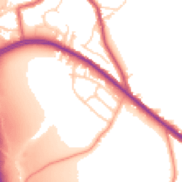 Daytime road noise heatmap for S61 2TJ