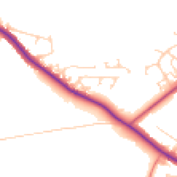 Daytime road noise heatmap for S61 2XS