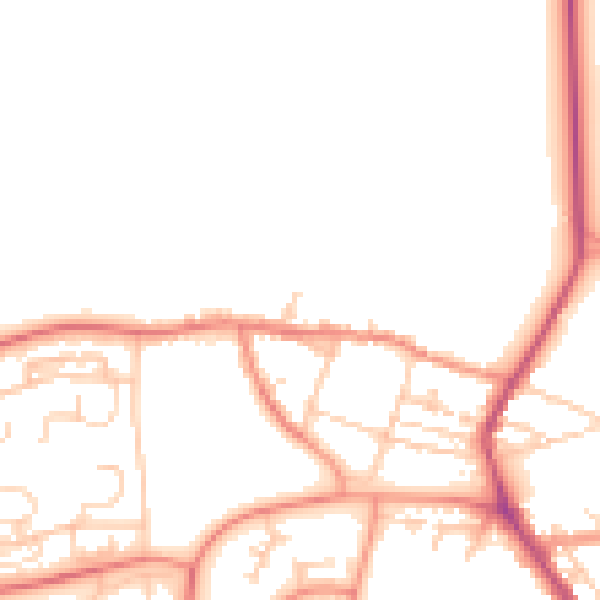 Daytime road noise heatmap for S61 4EZ