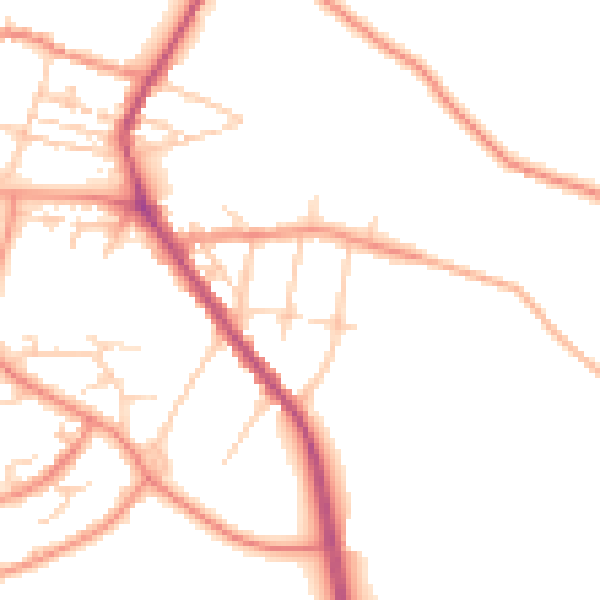 Daytime road noise heatmap for S61 4PN