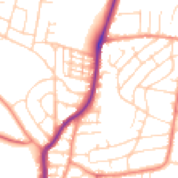 Daytime road noise heatmap for S62 5AR